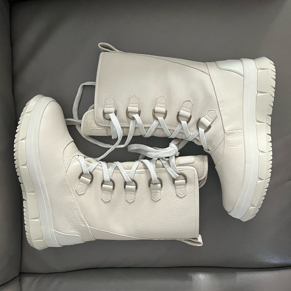 New Sperry Kittery Winter White/Ivory waterproof leather boots Size 8.5 - Picture 9 of 10